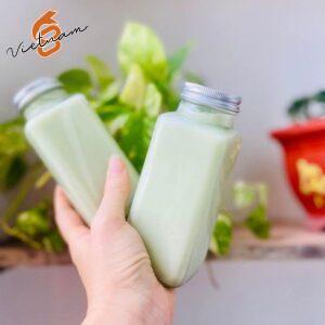 Chai Vuông Cao Nắp Nhôm
