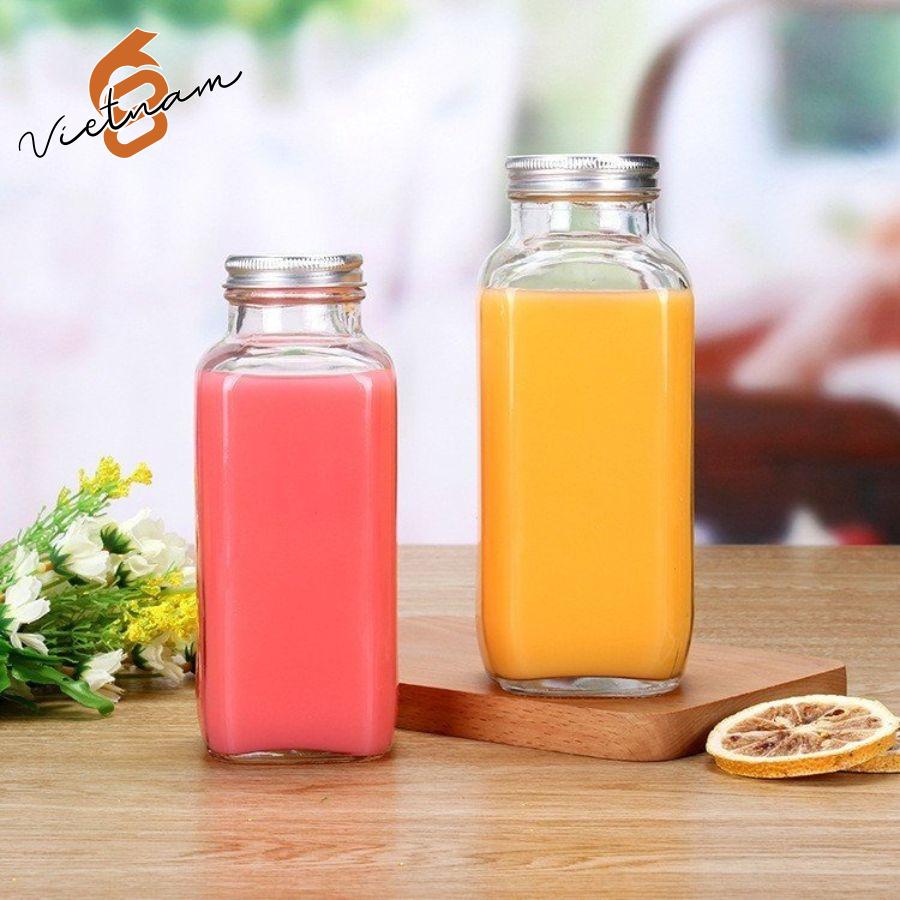 Chai Vuông Cao Nắp Nhôm 250ml