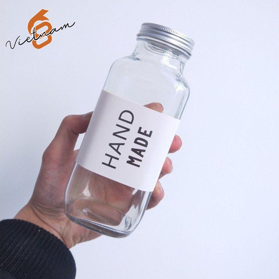 Chai Vuông Cao Nắp Nhôm 350ml