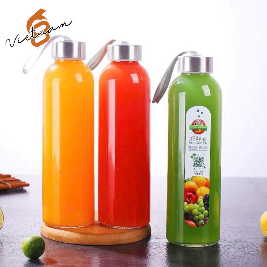 Chai Tròn Vặn Nắp Dây Xách 500ml