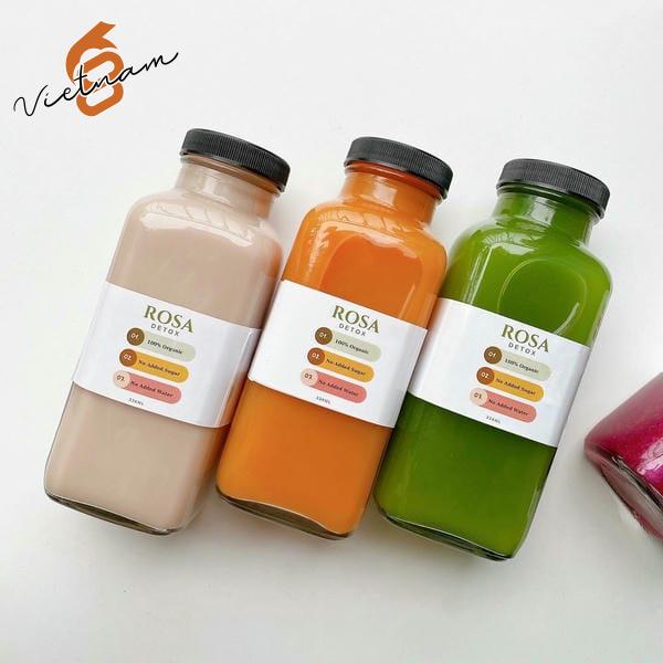 Chai Thủy Tinh Vuông Nắp Nhựa