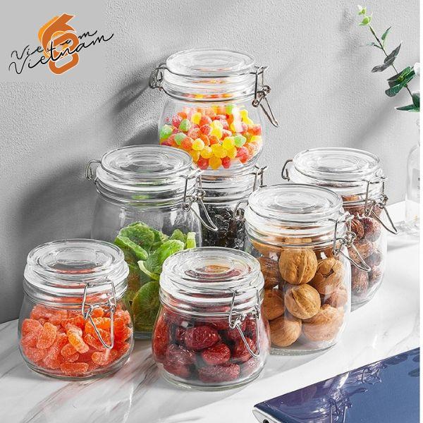 Hũ Quai Cài Dáng Tròn (Khóa Inox)