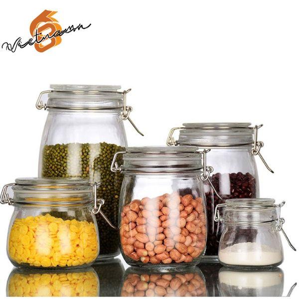 Hũ Quai Cài Dáng Tròn (Khóa Inox)