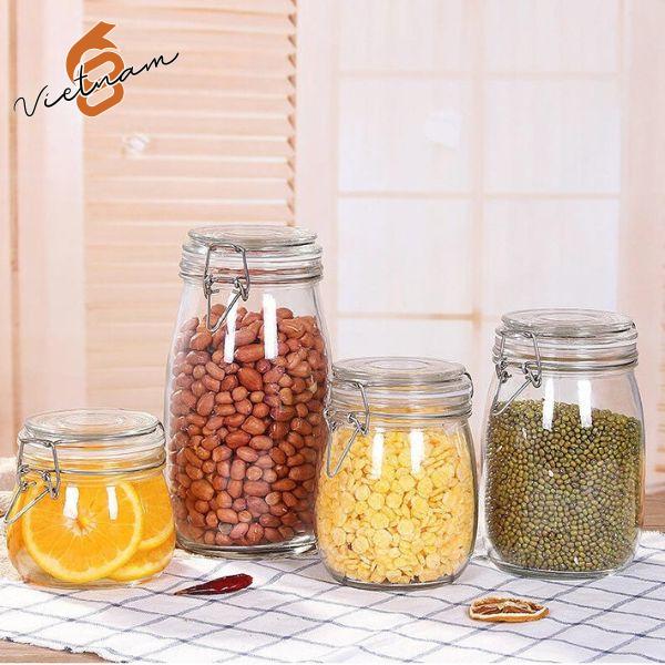 Hũ Quai Cài Dáng Tròn (Khóa Inox)