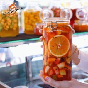 HŨ QUAI CÀI DÁNG VUÔNG (KHÓA INOX)