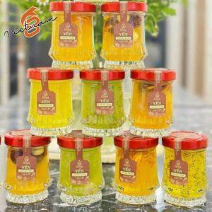 Hũ Sen Cao Nắp Thiếc Màu Đỏ Đô