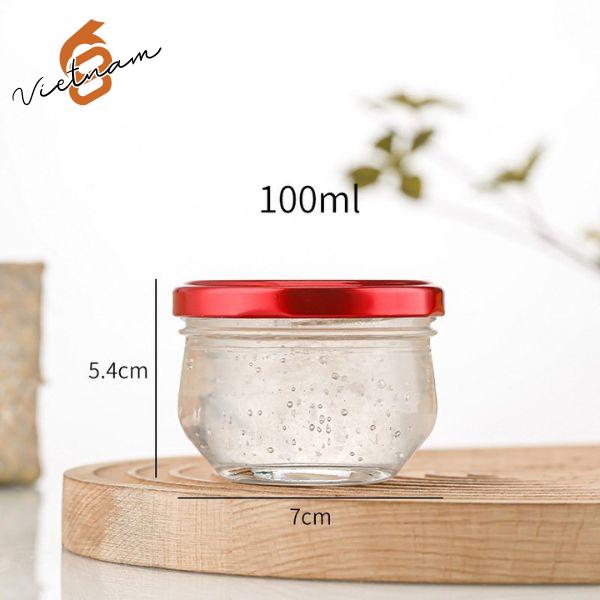 Hũ Yến Bát Nắp Thiếc Màu Đỏ Đô