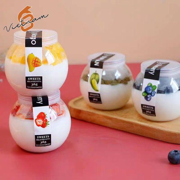 Hũ Sữa Chua Tròn Nắp Nhựa (3)