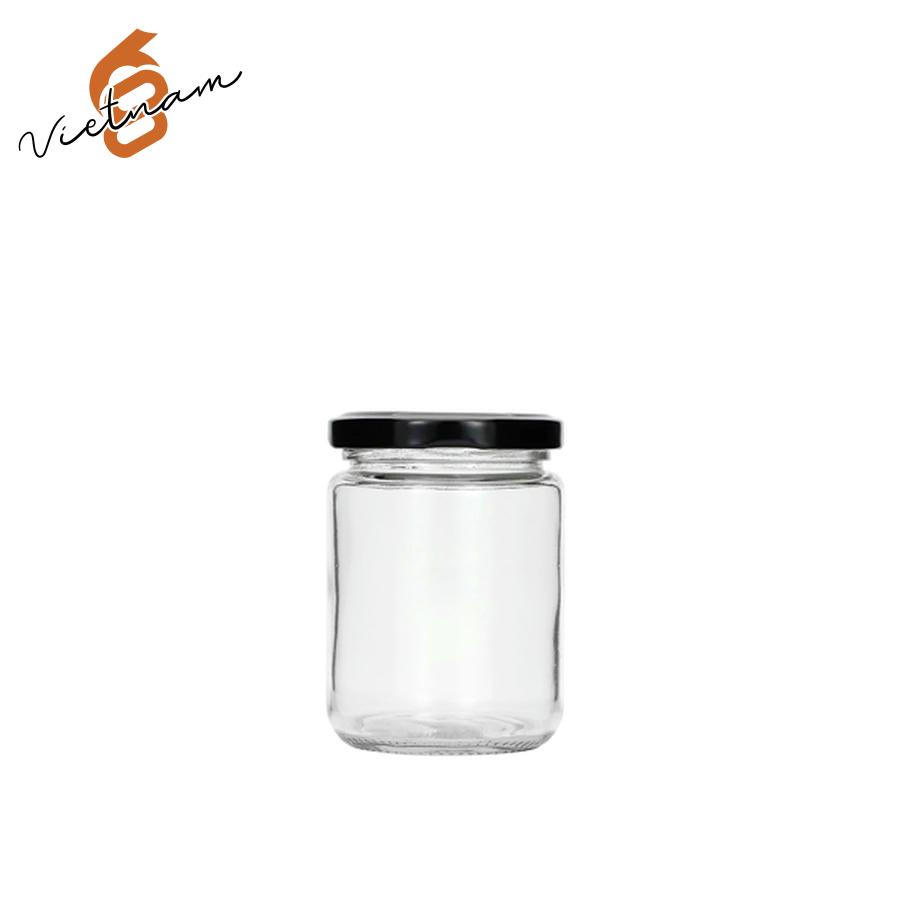 Hũ Thủy Tinh Tròn Nắp Thiếc 100ml