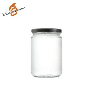 Hũ Thủy Tinh Tròn Nắp Thiếc 500ml