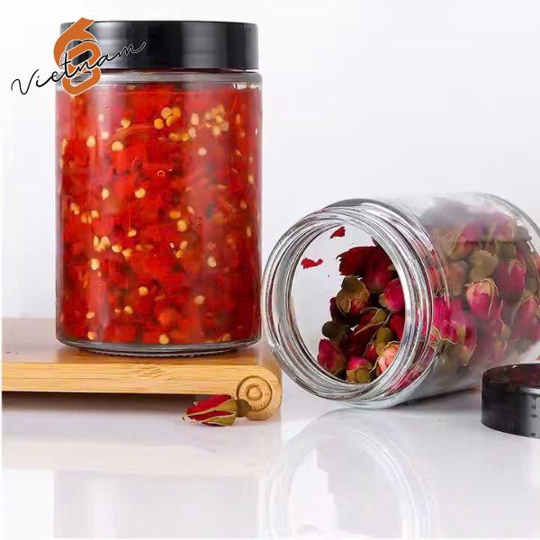 Hũ Tròn Nắp Thiếc Chân Dài