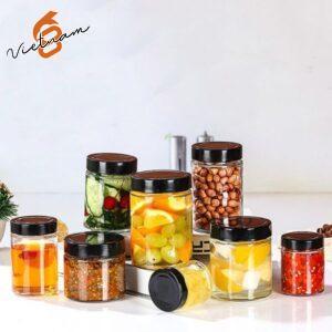 Hũ Tròn Nắp Thiếc Chân Dài