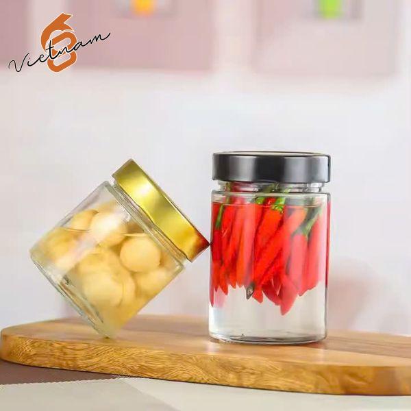 Hũ Tròn Nắp Thiếc Chân Dài