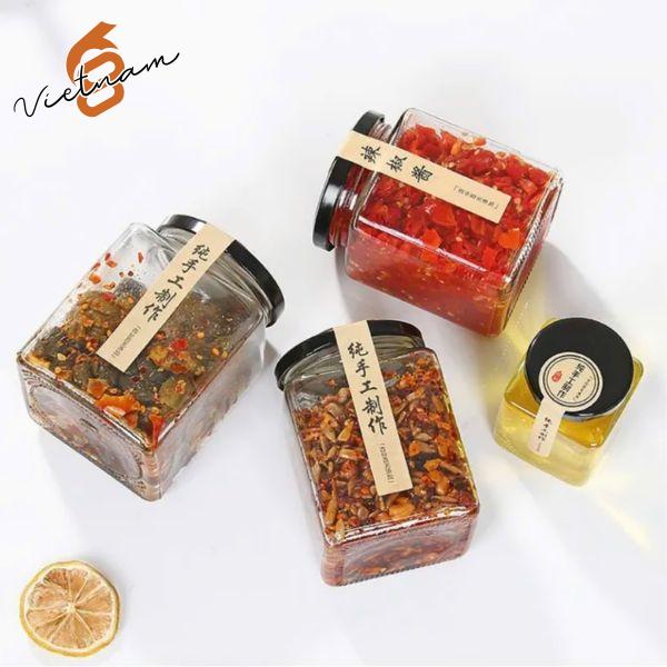 Hũ Vuông Nắp Thiếc