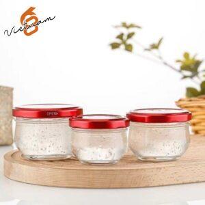 Hũ Yến Bát Nắp Thiếc Màu Đỏ Đô