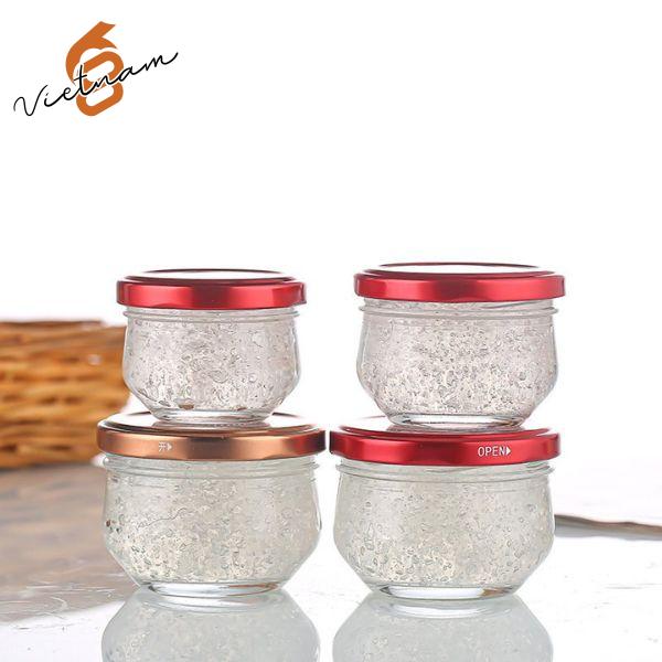 Hũ Yến Bát Nắp Thiếc Màu Đỏ Đô