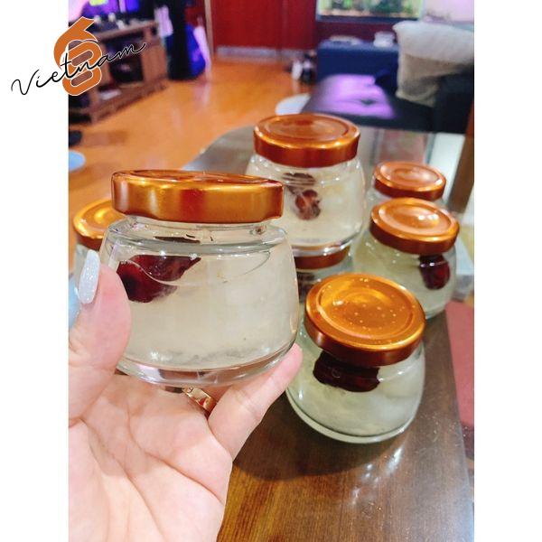 Hũ Yến Bầu Nắp Thiếc Màu Vàng Đồng