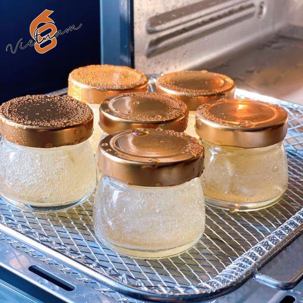 Hũ Yến Bầu Nắp Thiếc Màu Vàng Đồng