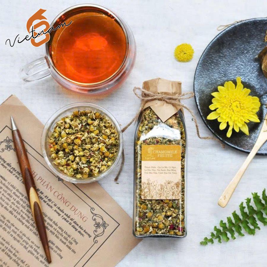 Chai Trà Vuông Nắp Gỗ