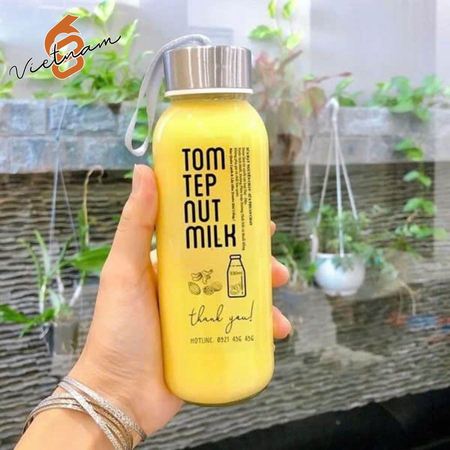Chai Tròn Vặn 300ml Nắp Dây Xách