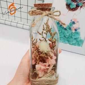 Chai Trà Vuông Nắp Gỗ