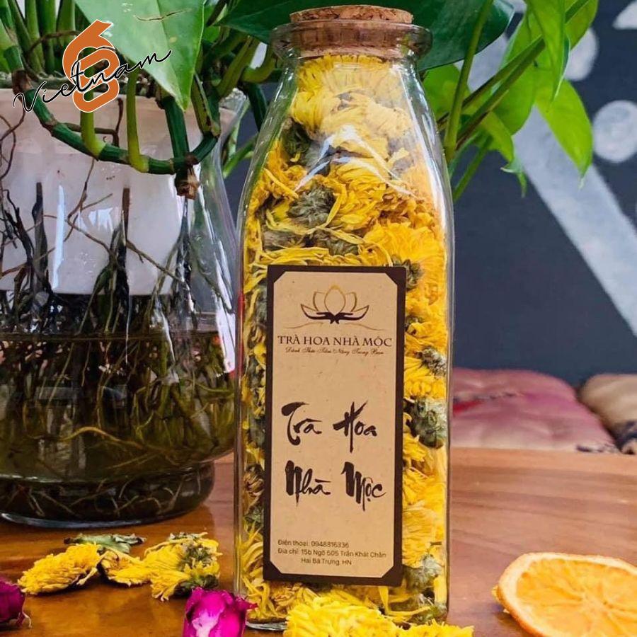 Chai Trà Vuông Nắp Gỗ